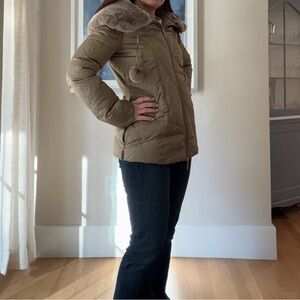 Montcler winter jacket with fur collar size 2 (US medium)